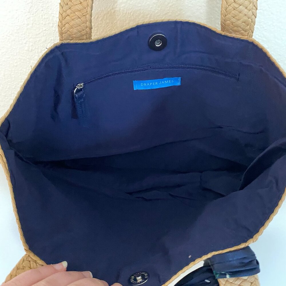 Purse Bundle NWT Draper James Straw Bag Tote and a Blue Nanette Lepore Crossbody - Picture 3 of 7